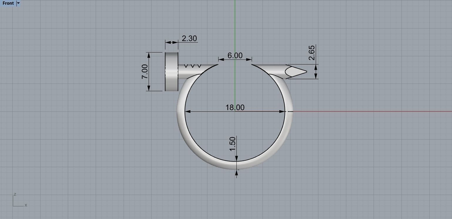 Nail Ring In the finger 18 Size N96 3D print model_7