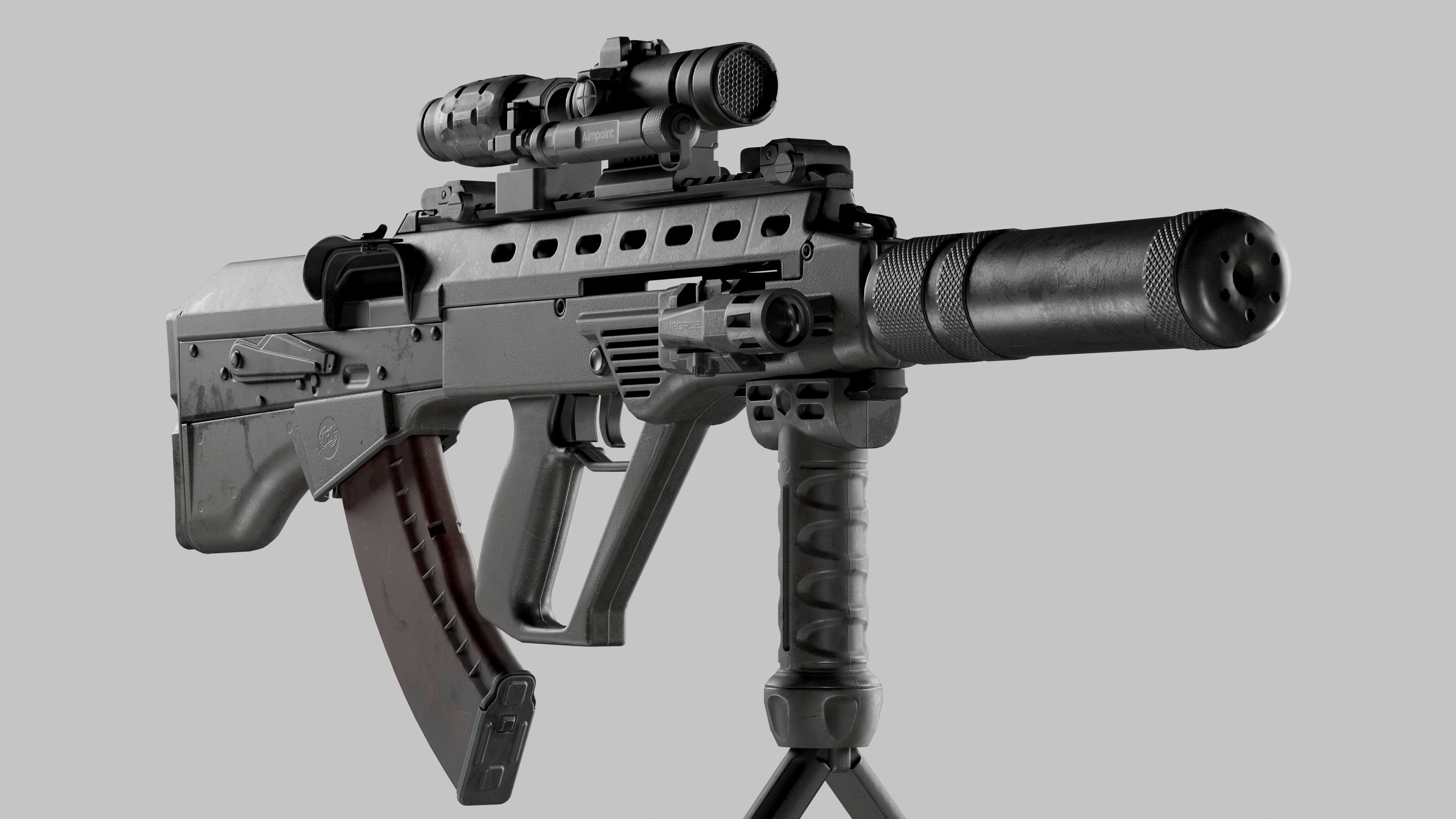 Malyuk Vulcan M Rifle Low-poly 3D model_5