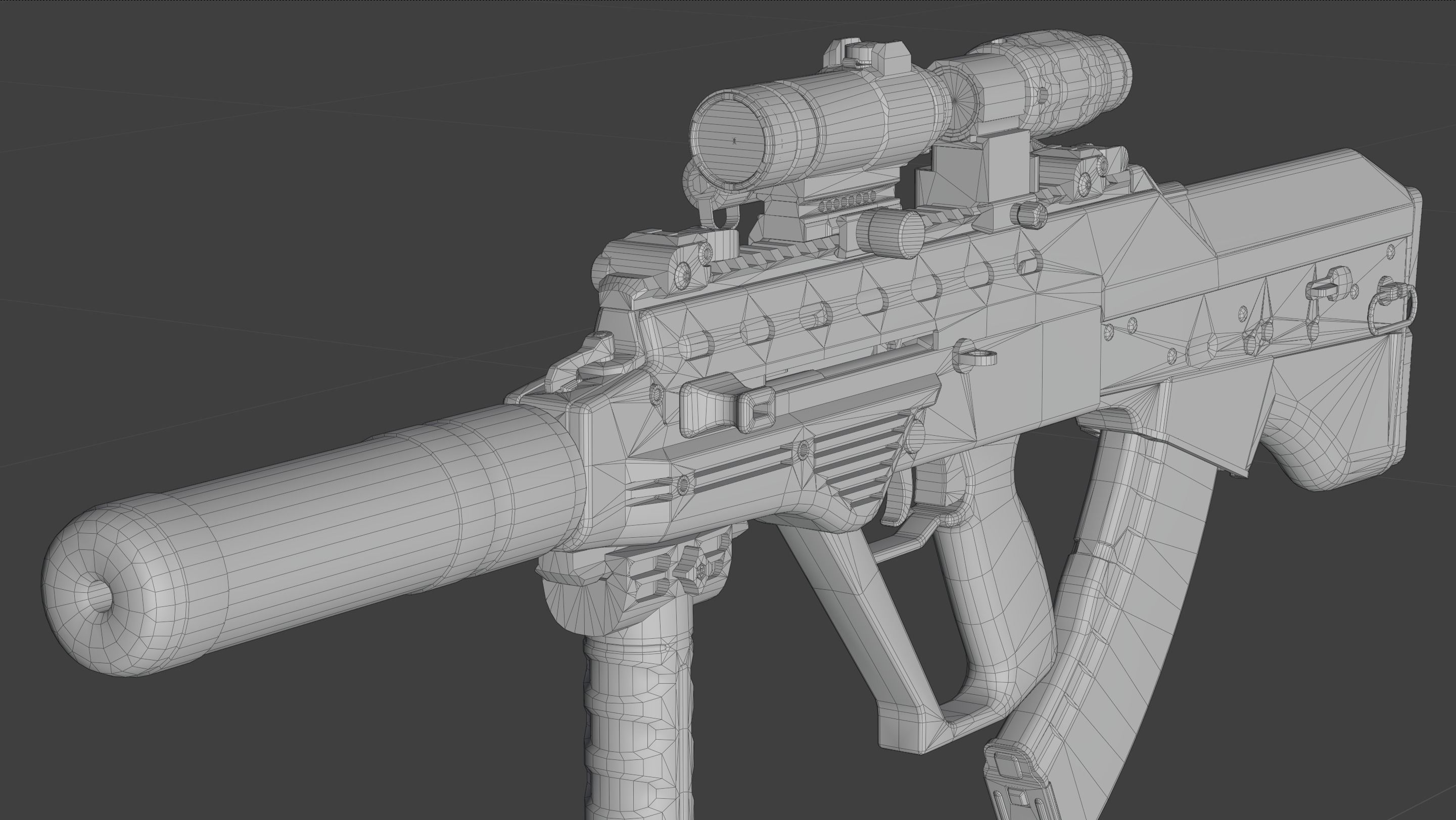 Malyuk Vulcan M Rifle Low-poly 3D model_8