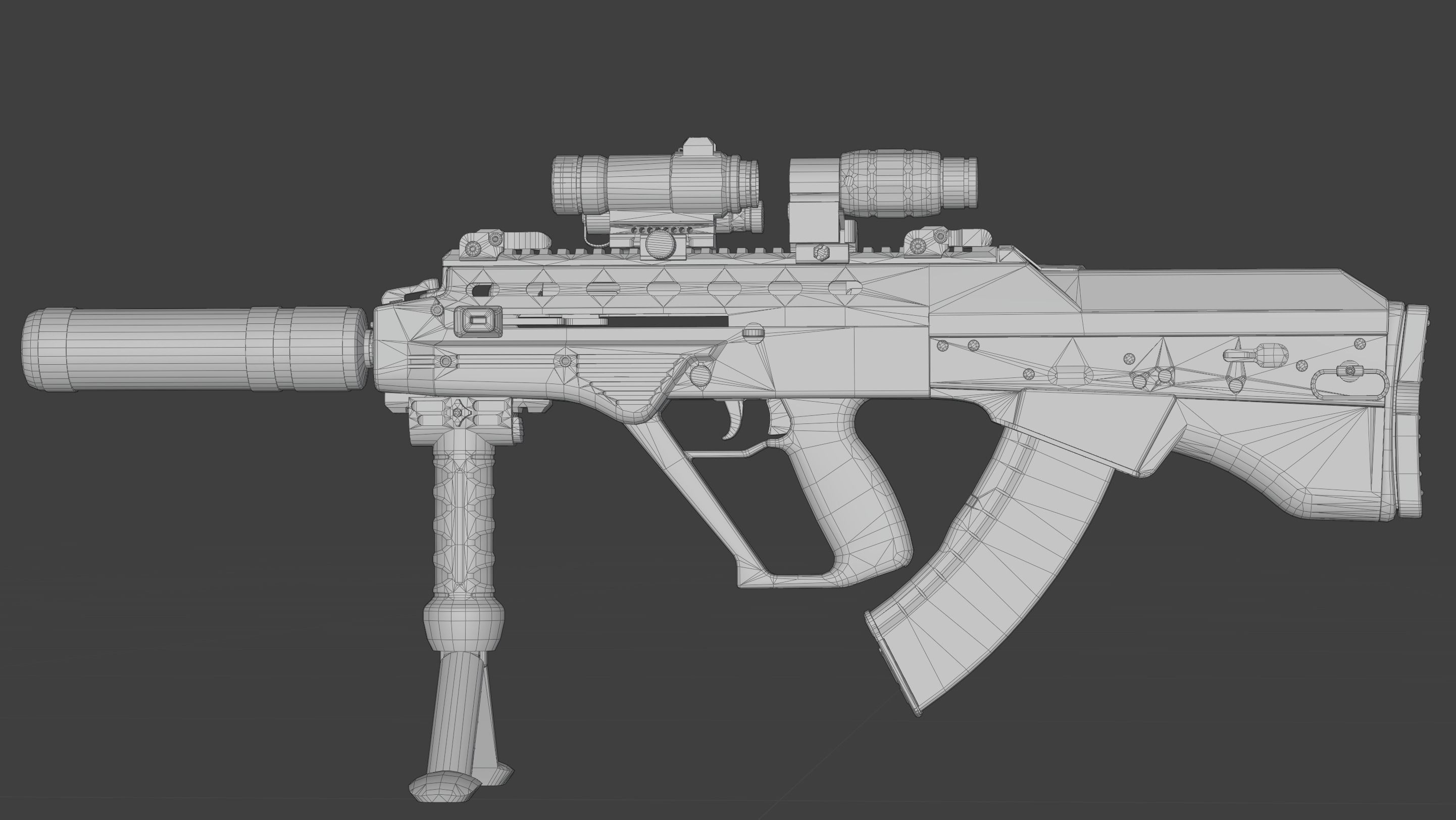 Malyuk Vulcan M Rifle Low-poly 3D model_6