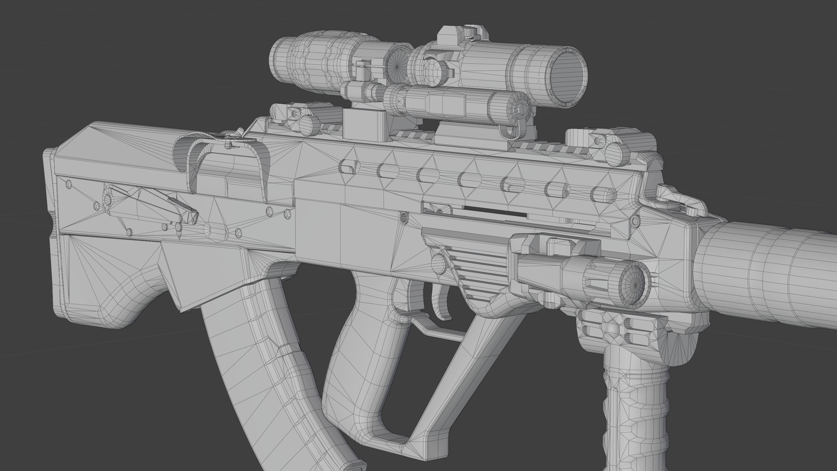 Malyuk Vulcan M Rifle Low-poly 3D model_9
