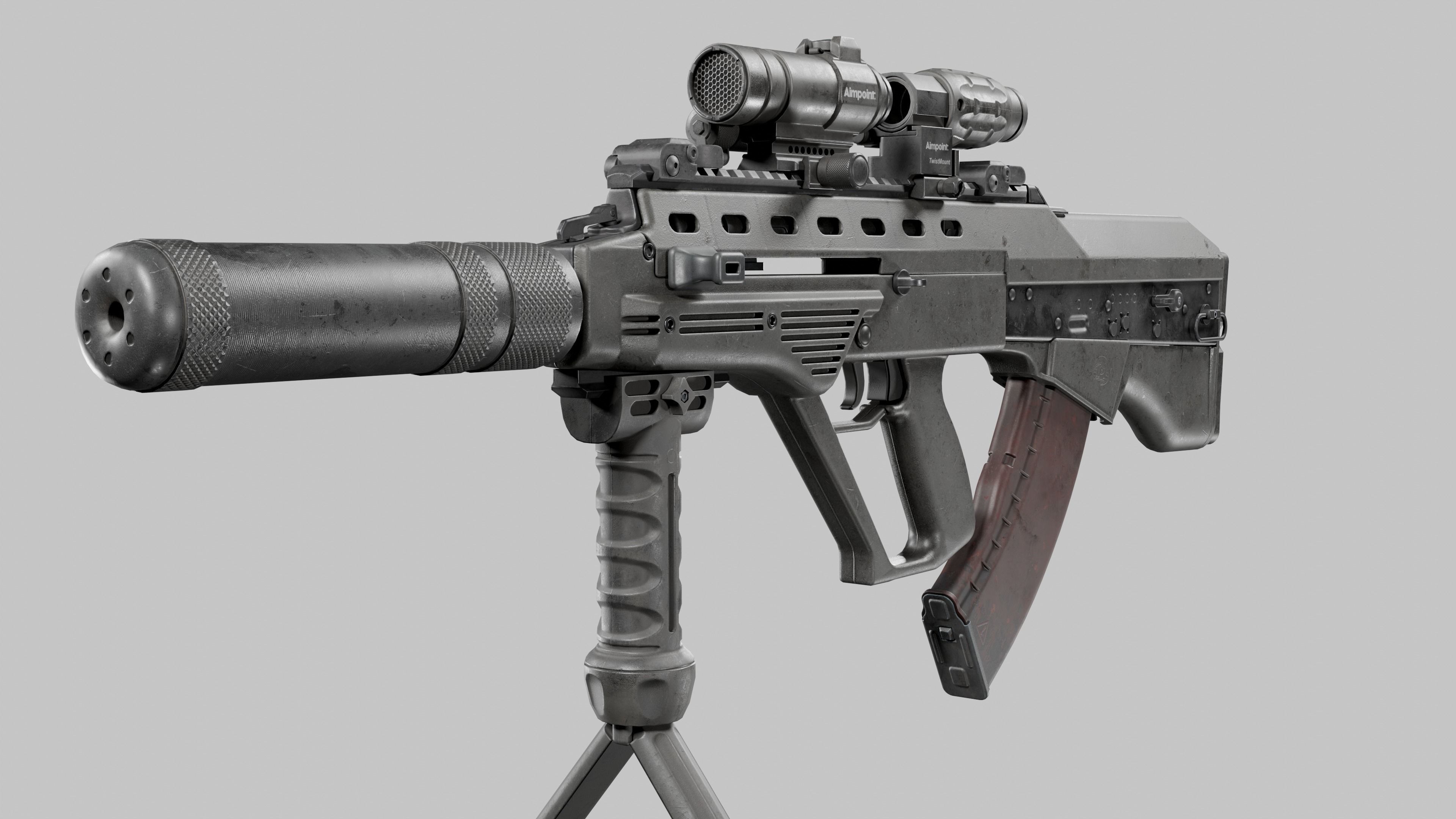 Malyuk Vulcan M Rifle Low-poly 3D model_2