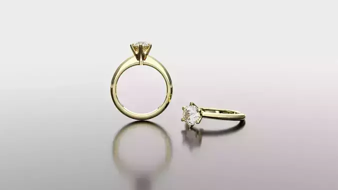 Gold Ring Tiffani 3D print Model