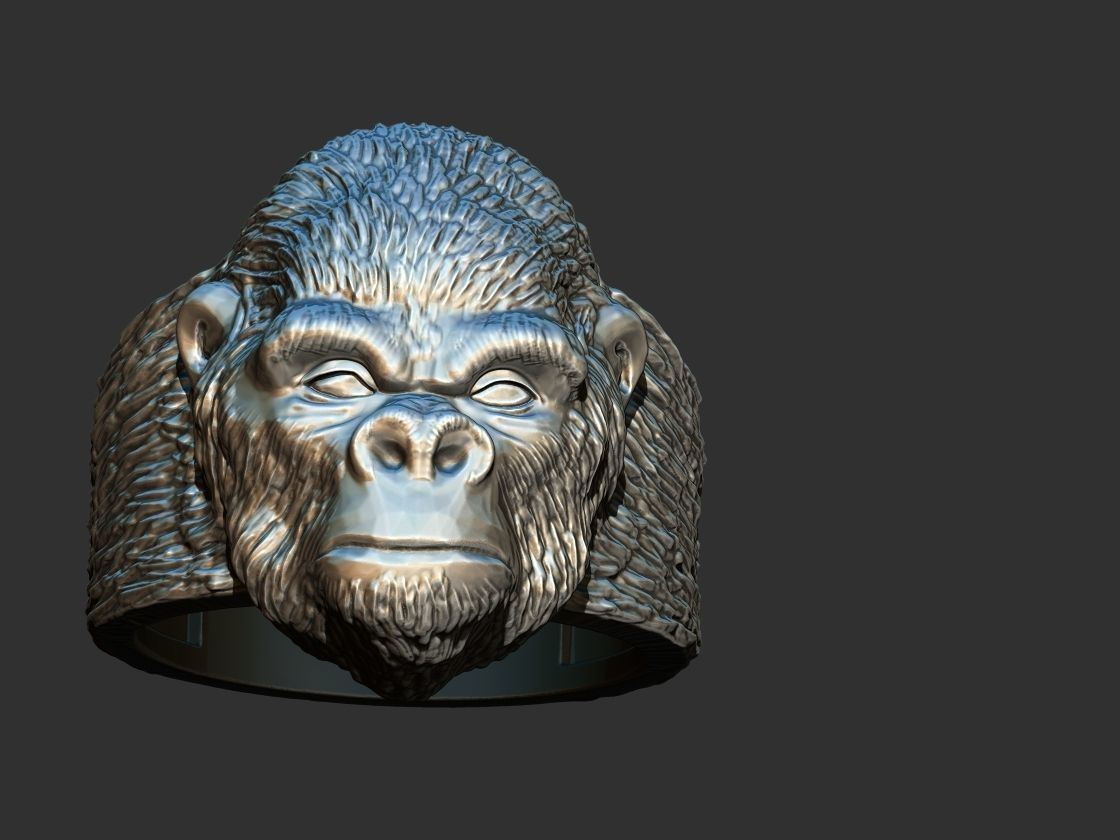 Gorilla Ring 3D print model_12