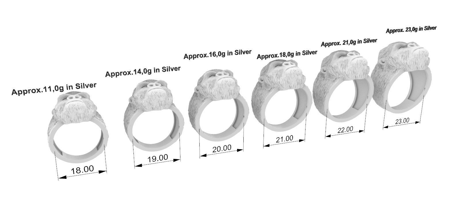 Gorilla Ring 3D print model_4