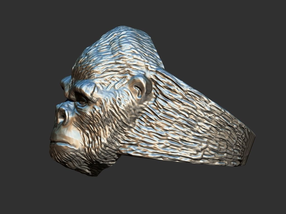 Gorilla Ring 3D print model_10