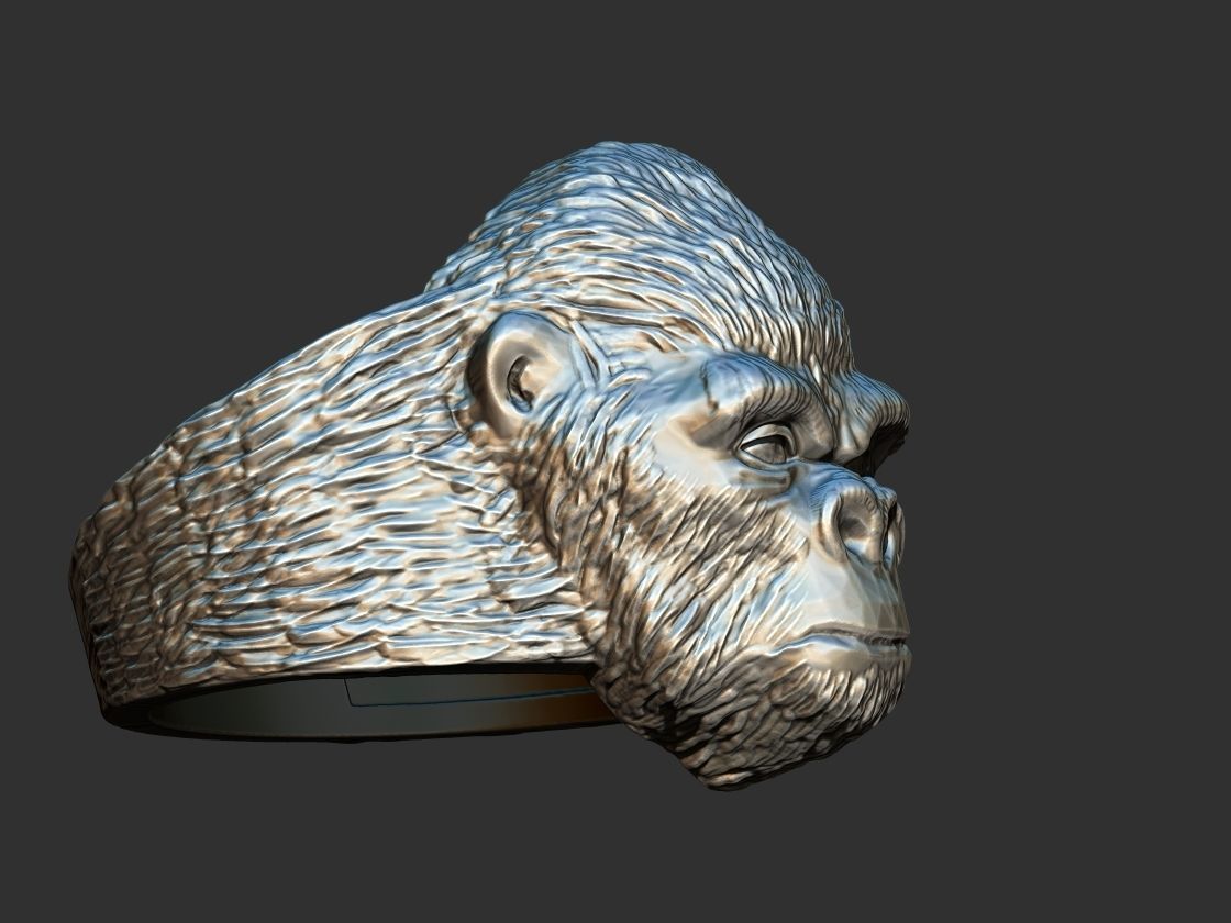 Gorilla Ring 3D print model_5