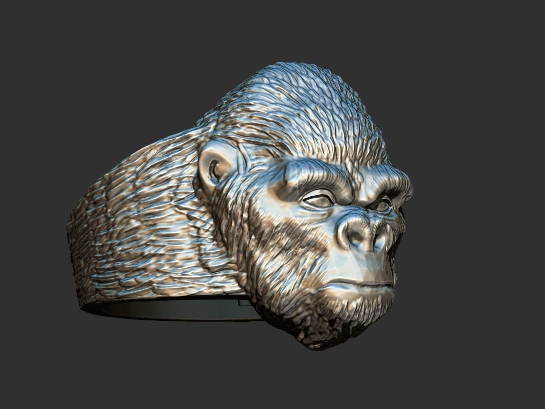 Gorilla Ring 3D print model_2