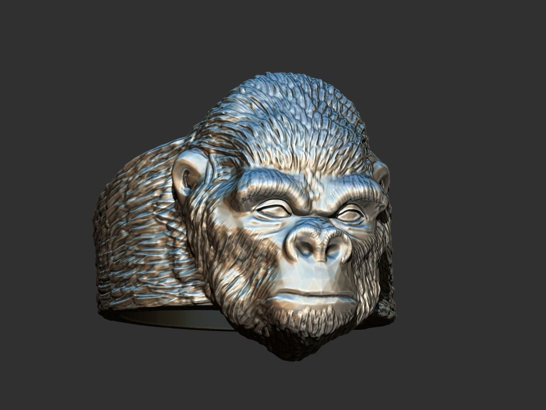 Gorilla Ring 3D print model_1