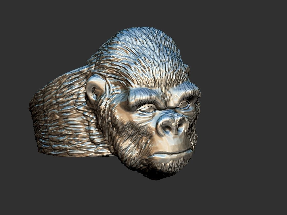 Gorilla Ring 3D print model_15