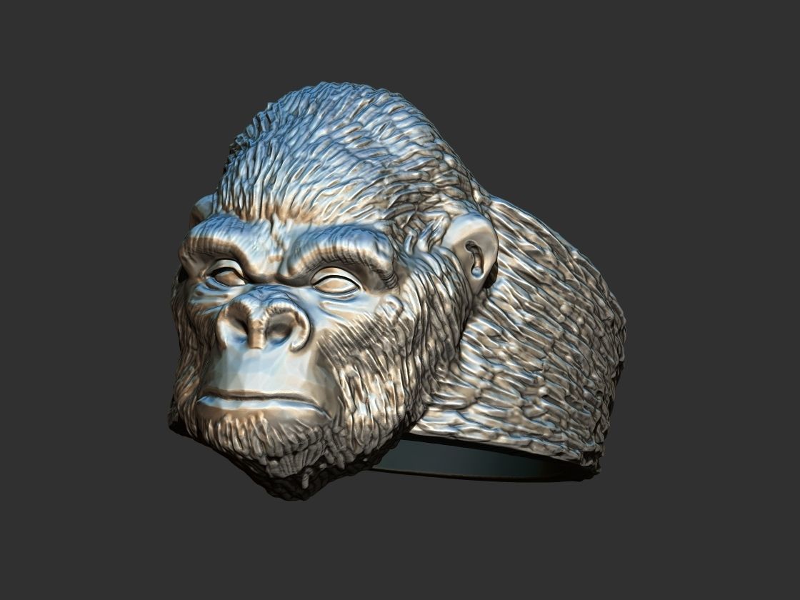 Gorilla Ring 3D print model_11