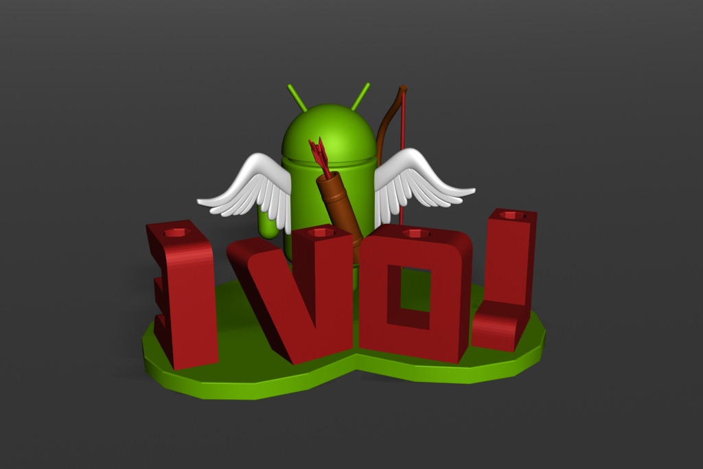 AndroLove Pencil Holder I 3D print model_5