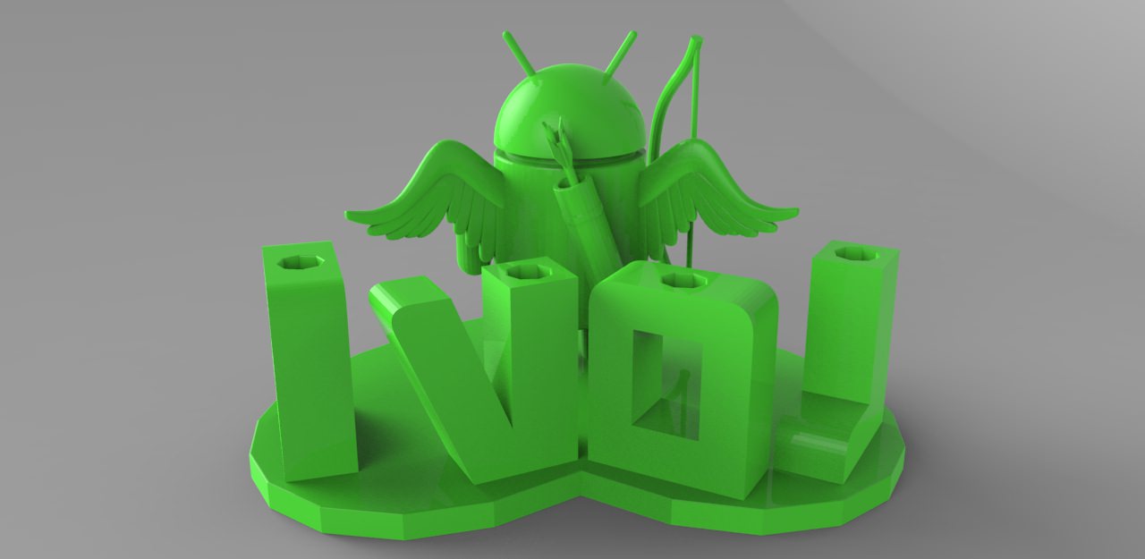 AndroLove Pencil Holder I 3D print model_2