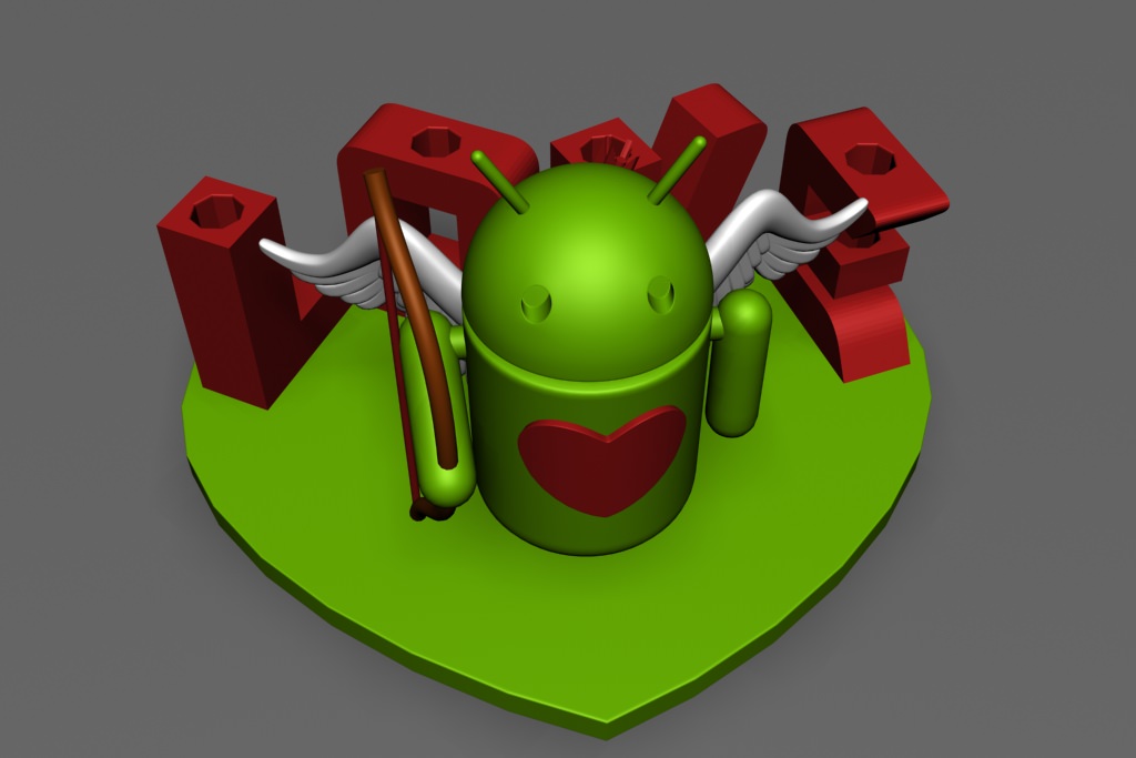 AndroLove Pencil Holder I 3D print model_3