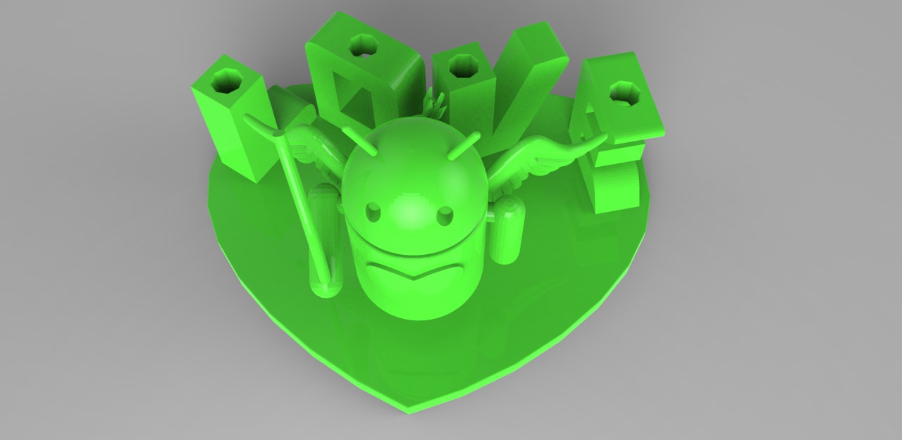 AndroLove Pencil Holder I 3D print model_1