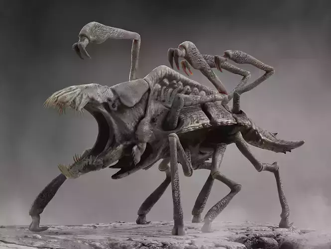 Clovefield parasite Low-poly 3D model