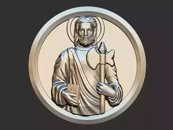 Saint Jude Thaddeus - Sao Judas Tadeu Medal 3D print model
