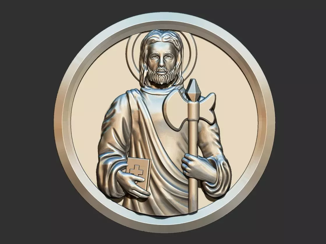 Saint Jude Thaddeus - Sao Judas Tadeu Medal 3D print model_0