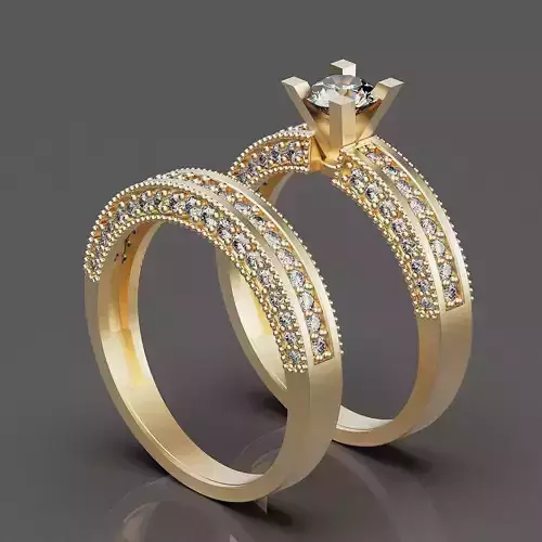 Lux ring silver gold sterling printable jewelry 3D model