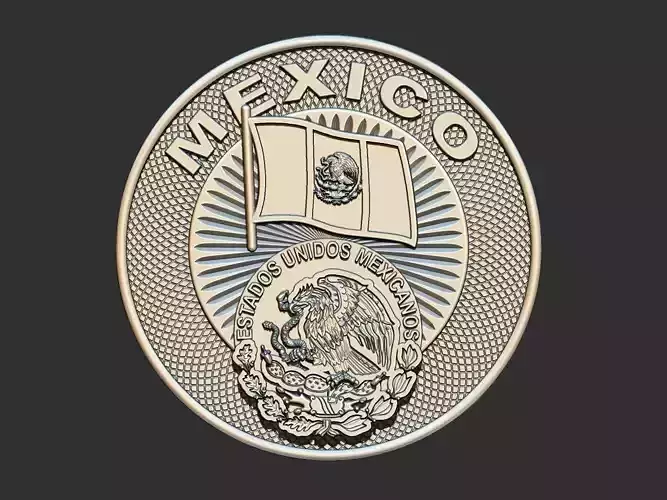 Mexican Eagle Medal - Mexico  3D print model