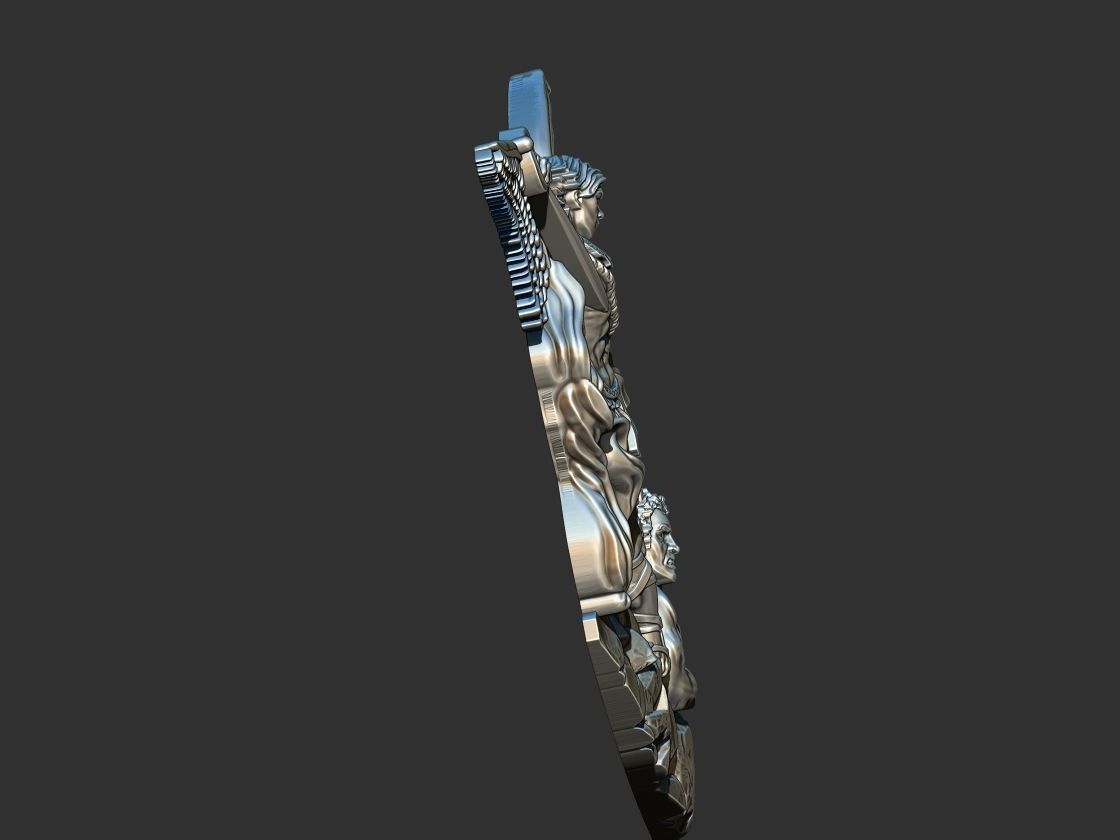 St Michael Archangel with Rocks - Miguel  3D print model_7