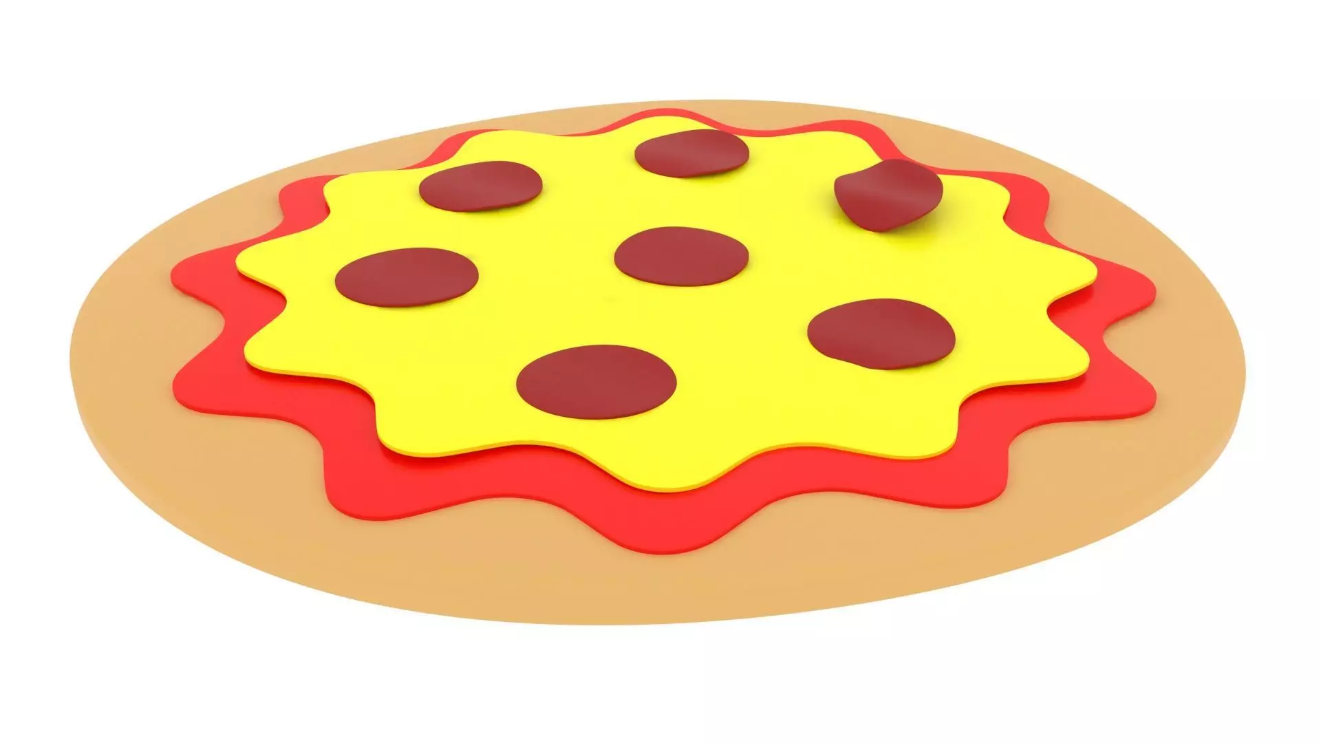 Pizza From Plasticine 3D model