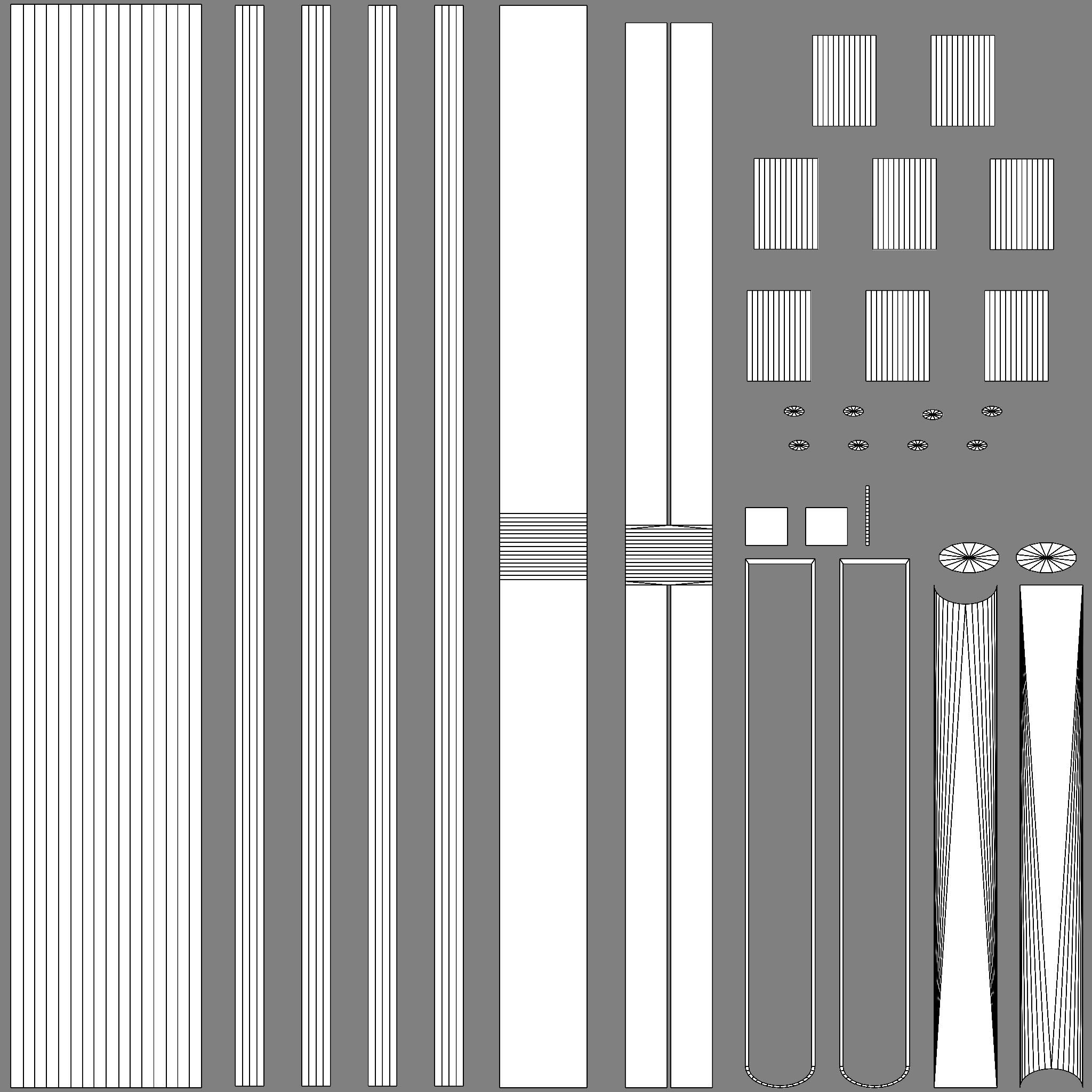 Modular city railing Low-poly 3D model_7