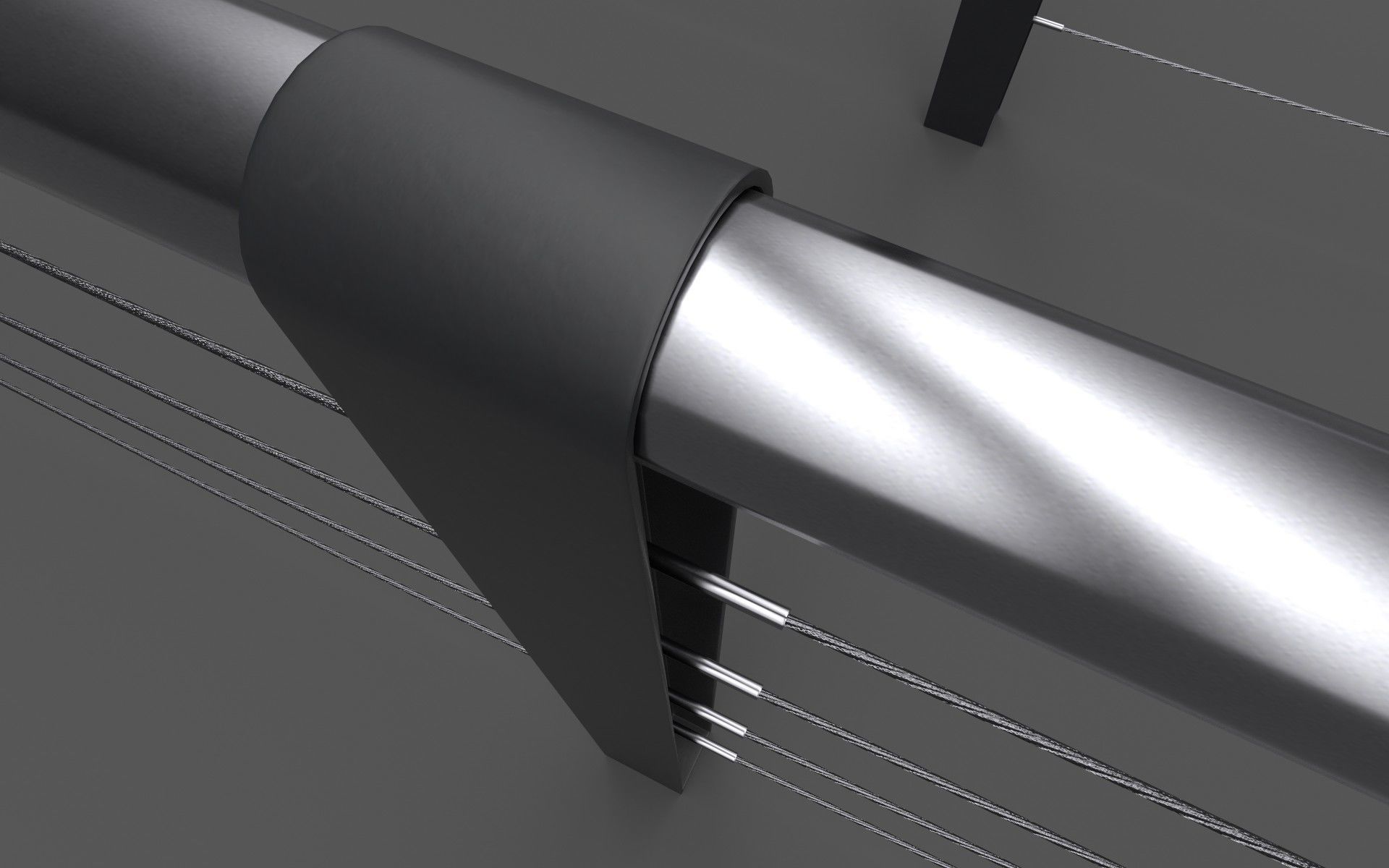 Modular city railing Low-poly 3D model_4