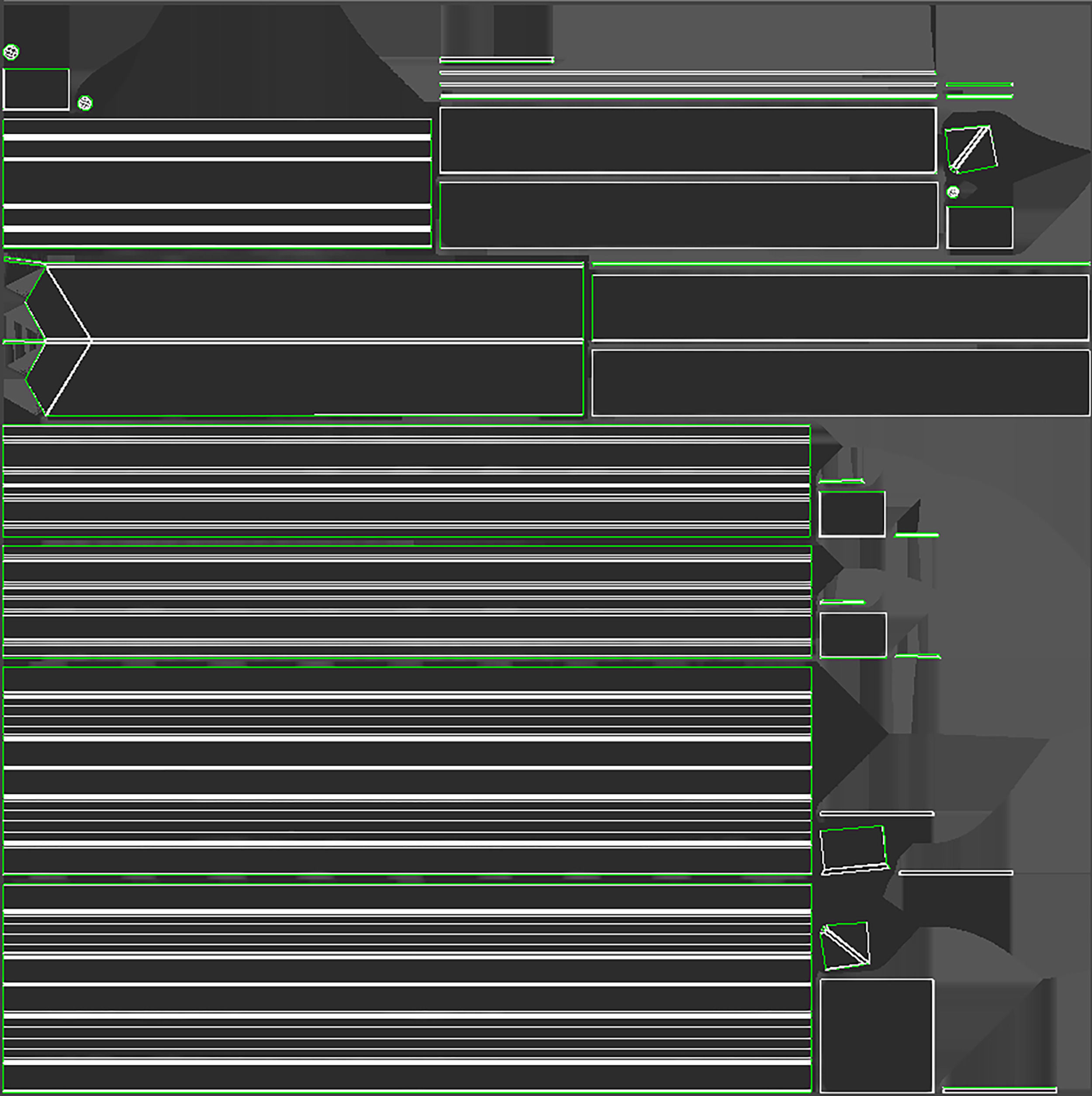 Metal fencing fence 3D model_17