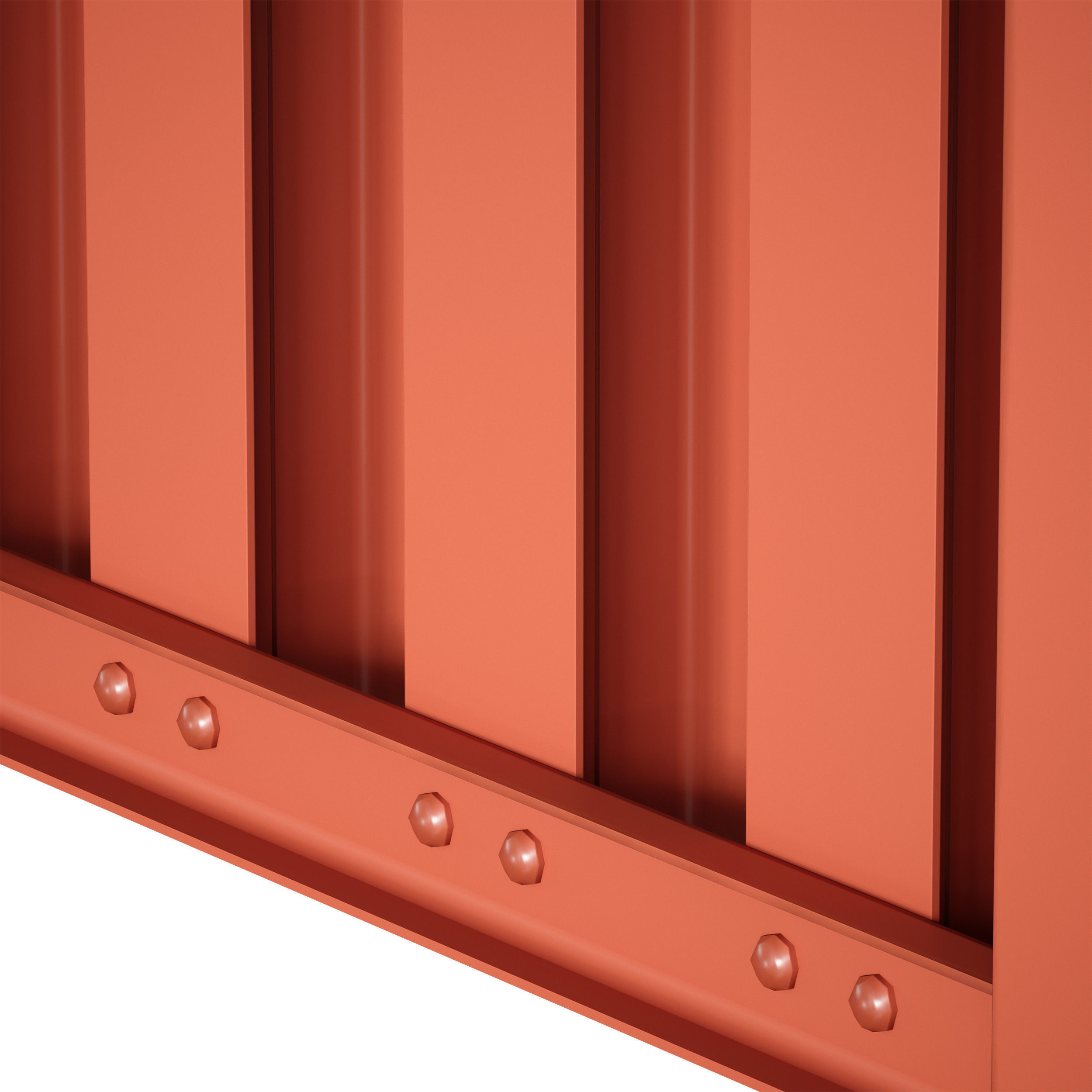 Metal fencing fence 3D model_14