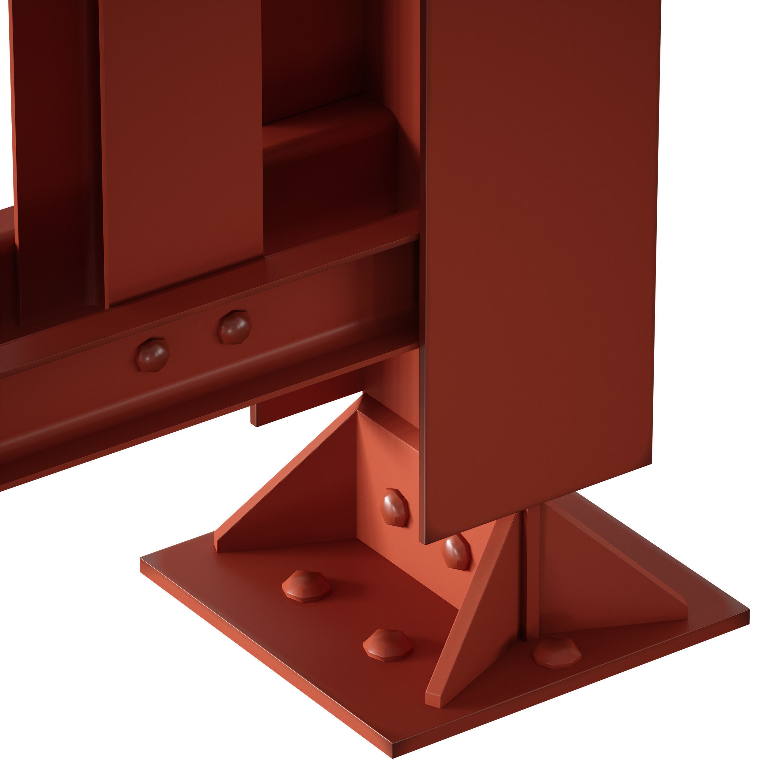 Metal fencing fence 3D model_10