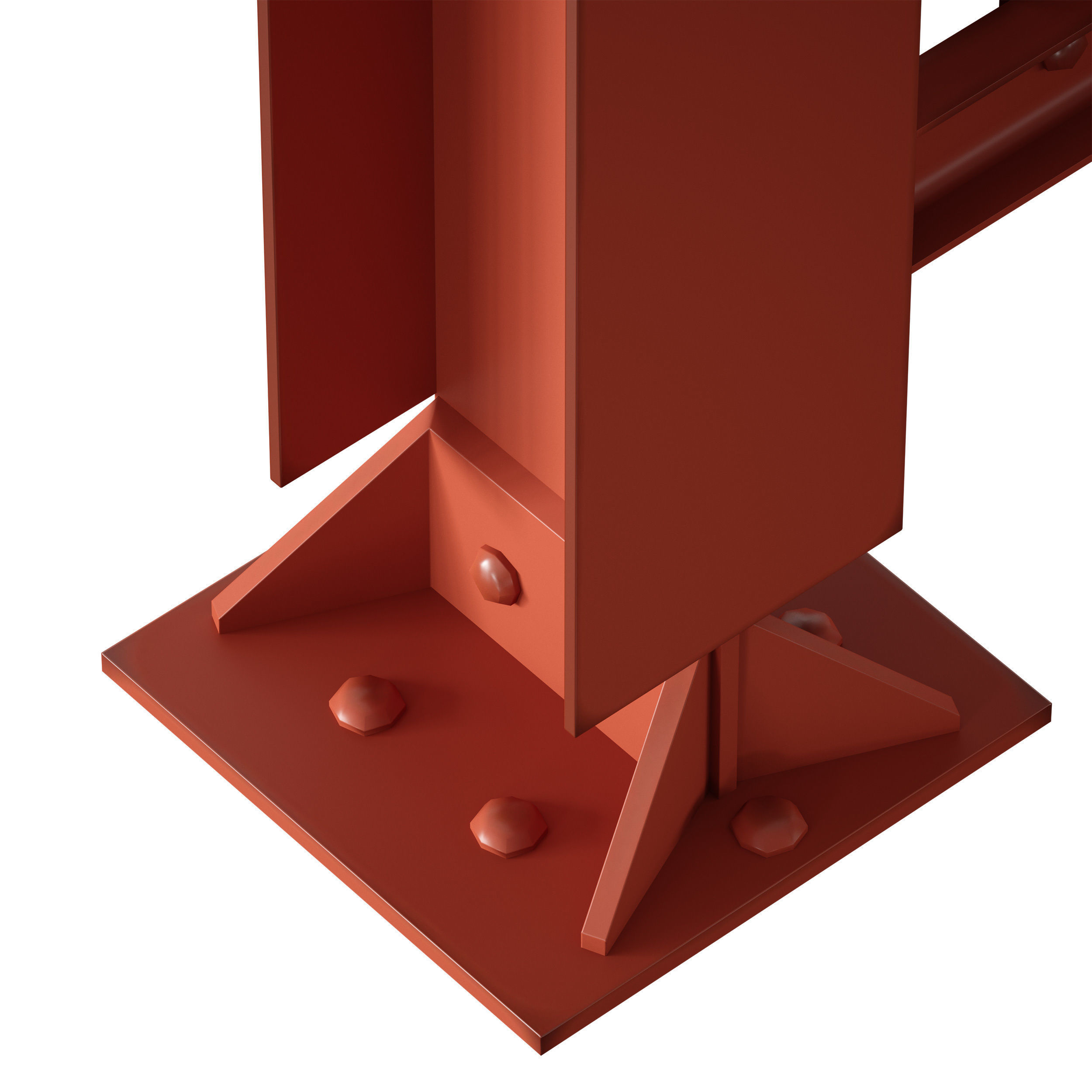 Metal fencing fence 3D model_8