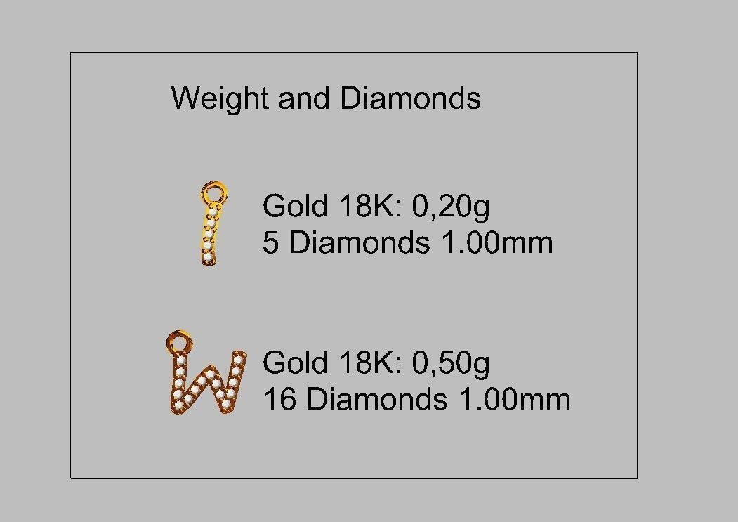 Modern Alphabet Diamond Pendants - 7mm 3D print model_5