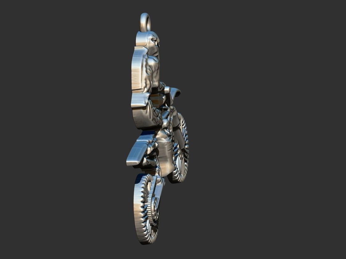 Motocross Pendant 3D print model_2
