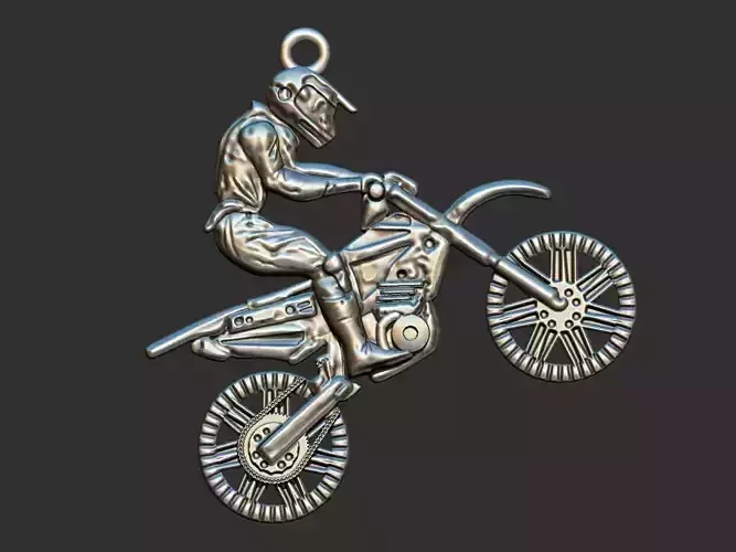 Motocross Pendant 3D print model