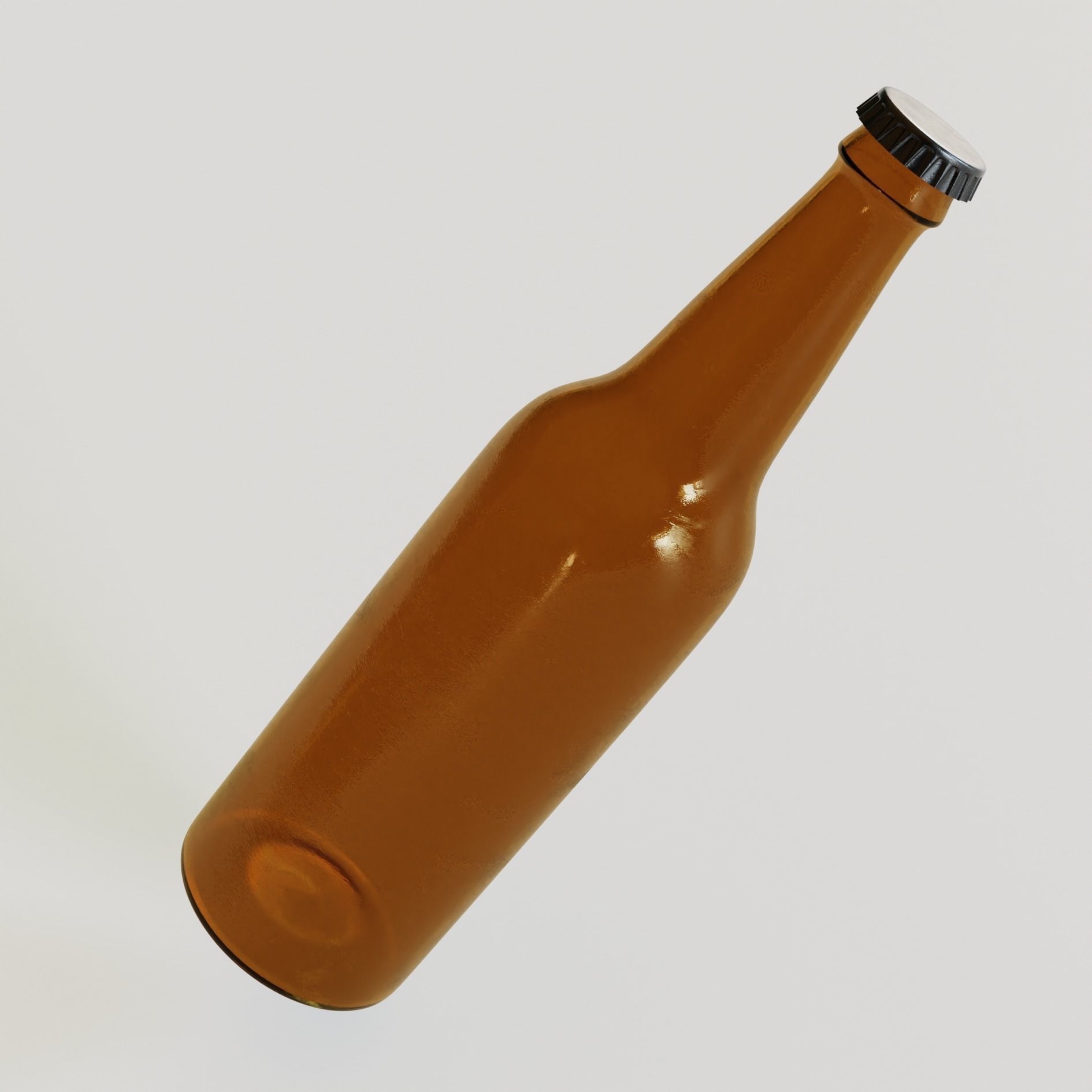 Beer bottle Free 3D model_3