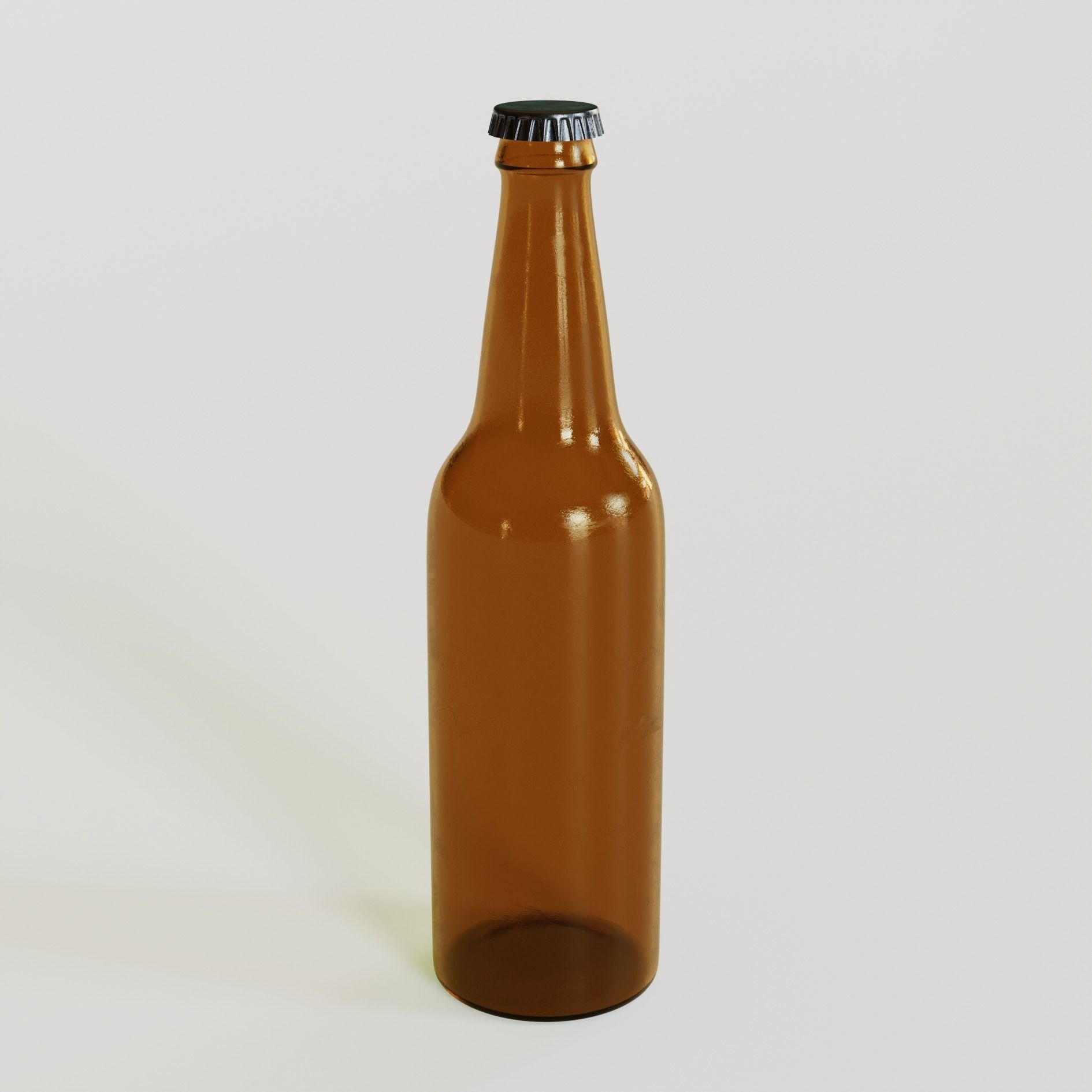 Beer bottle Free 3D model_4