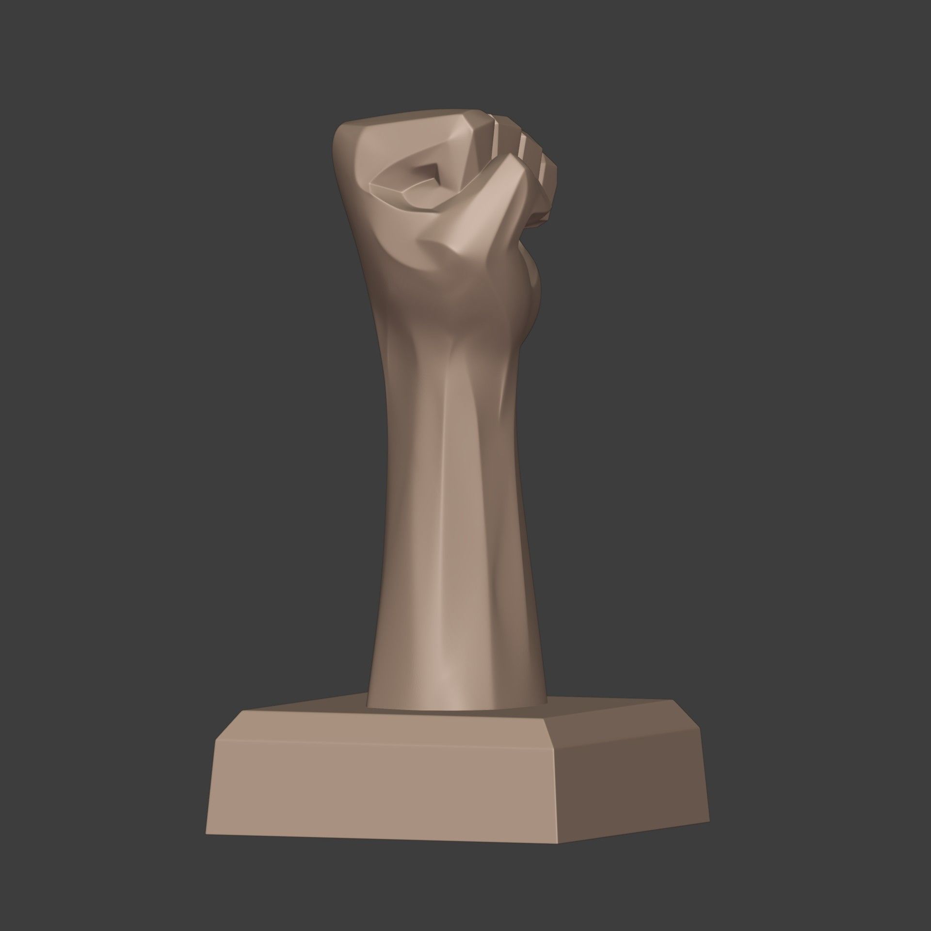 Abstract Hand Fist Figurine Statue 3D print model_8