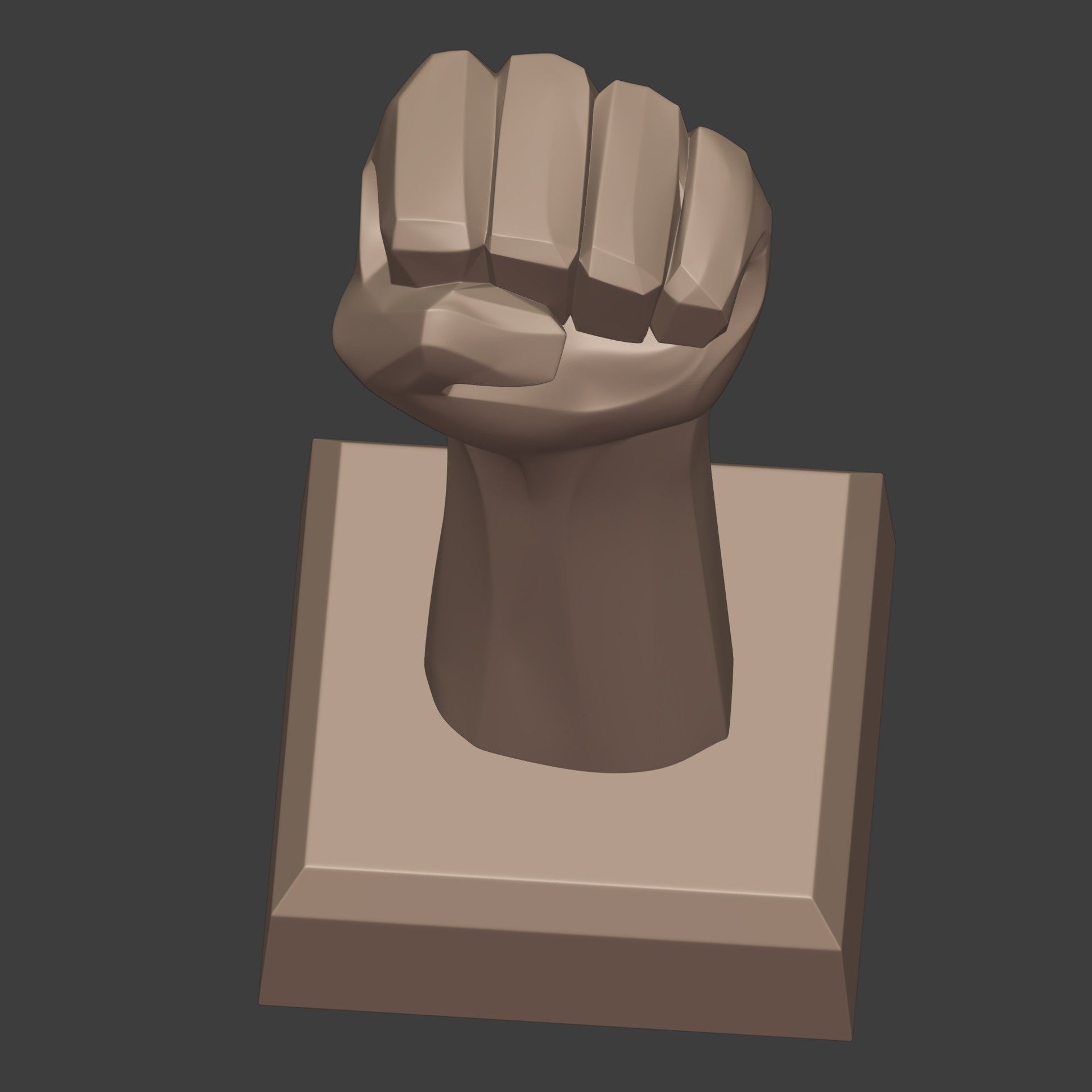 Abstract Hand Fist Figurine Statue 3D print model_13