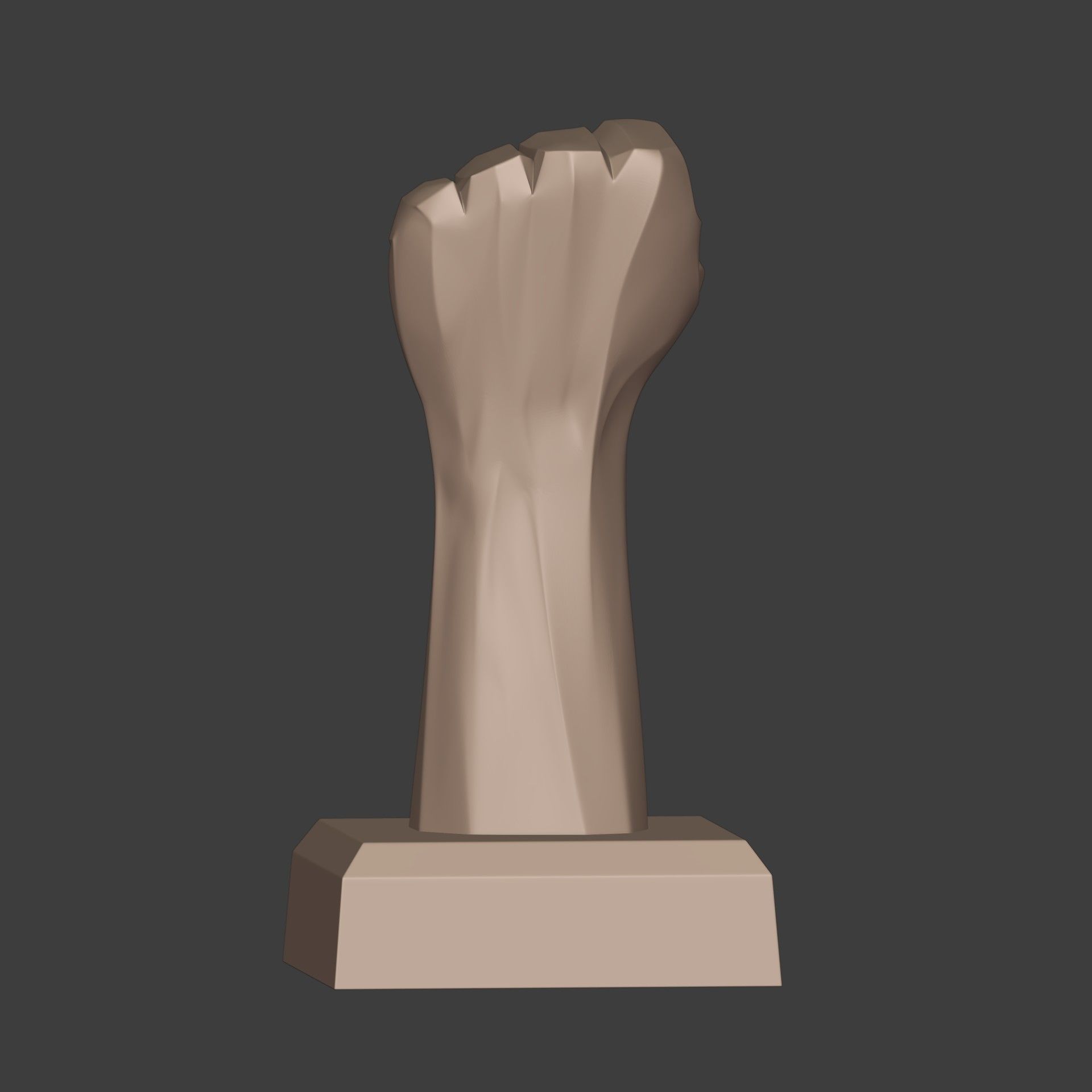 Abstract Hand Fist Figurine Statue 3D print model_6