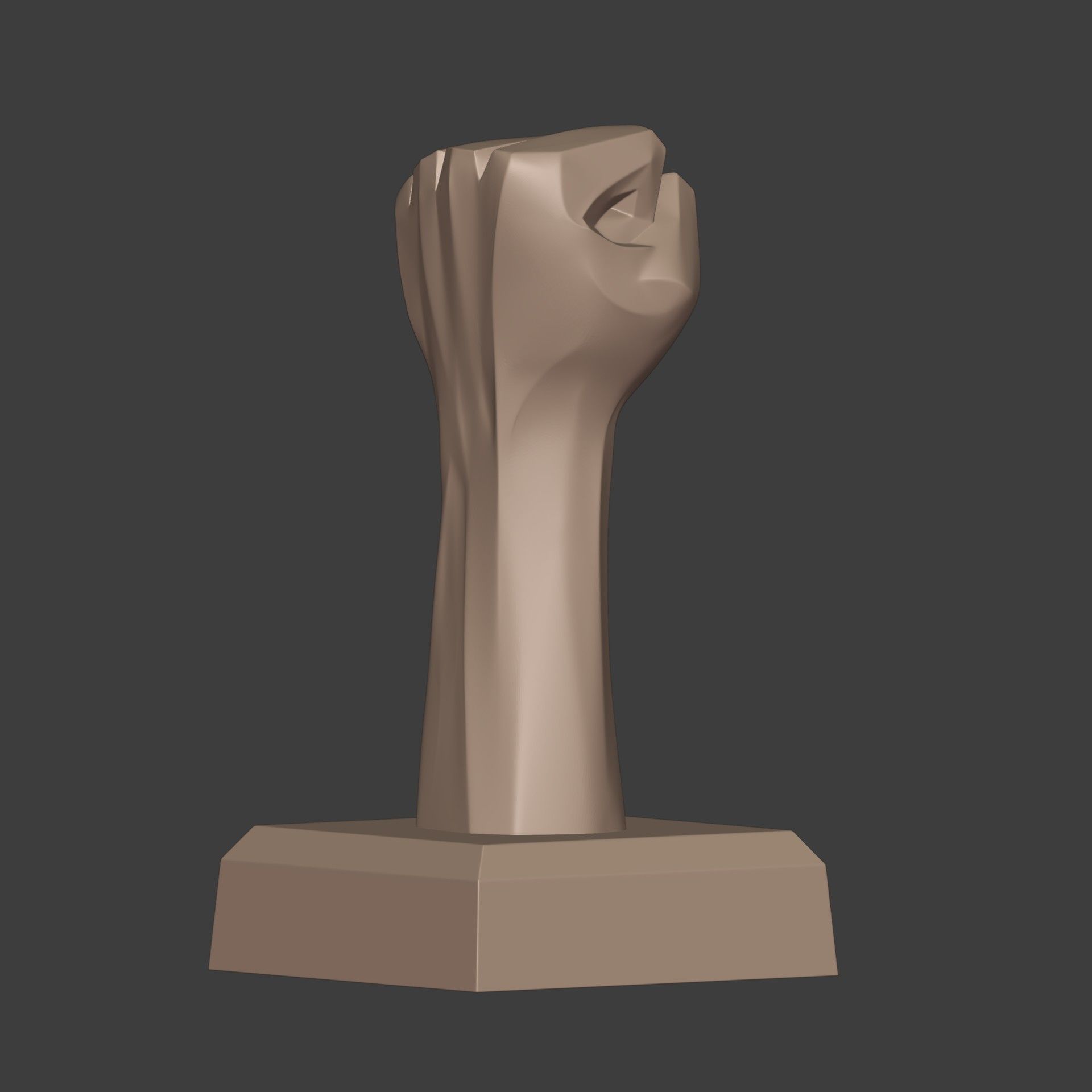 Abstract Hand Fist Figurine Statue 3D print model_7