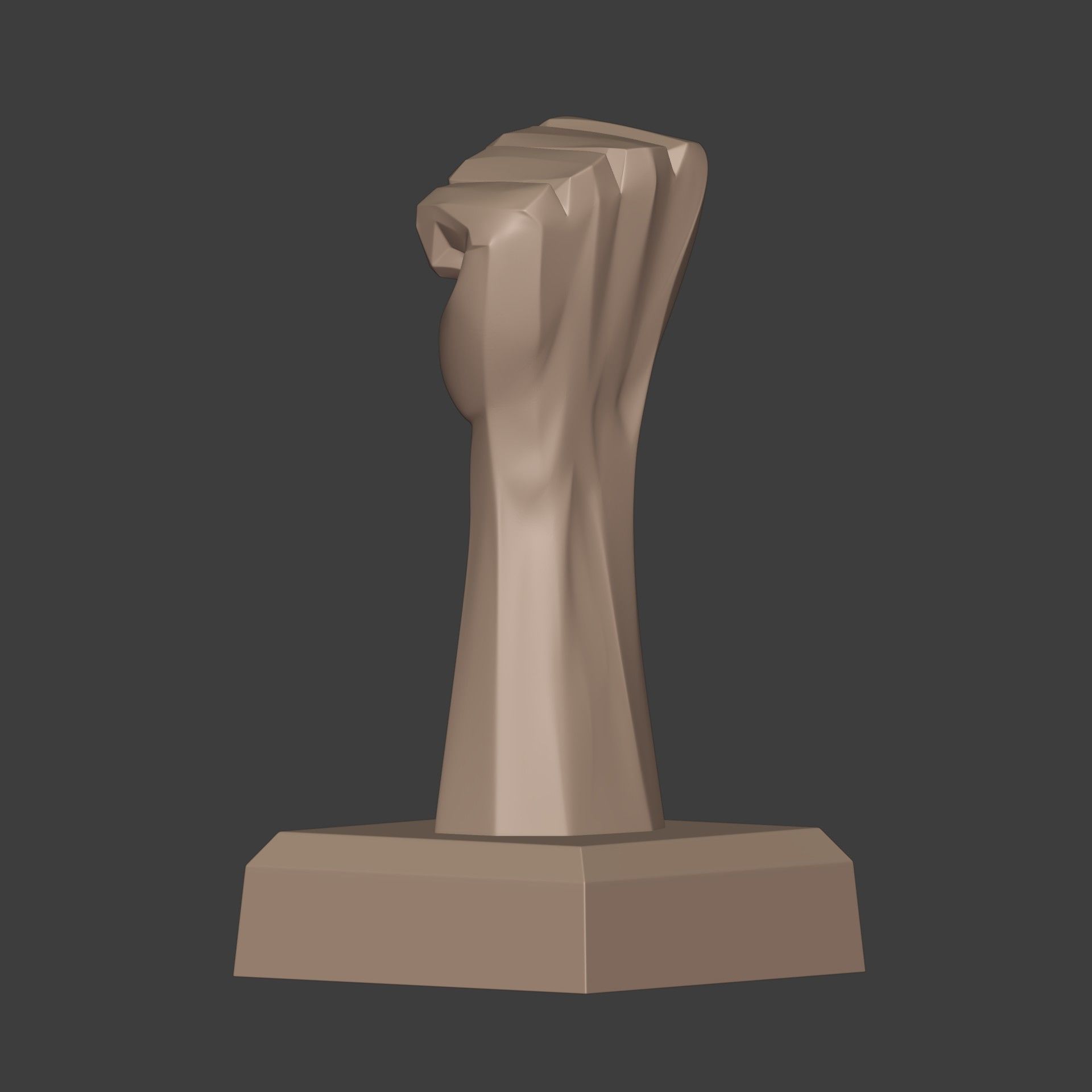 Abstract Hand Fist Figurine Statue 3D print model_5