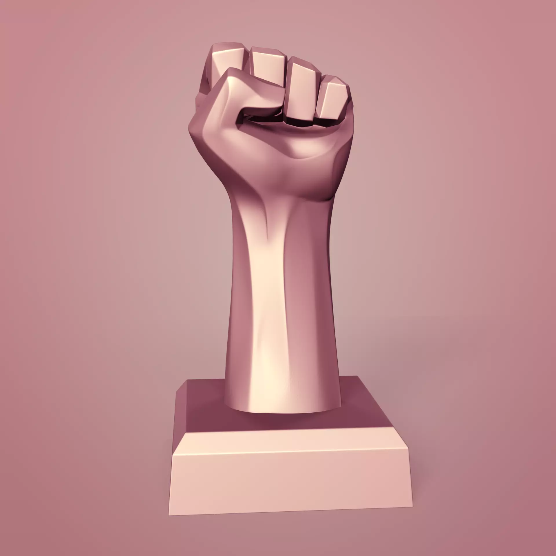 Abstract Hand Fist Figurine Statue 3D print model_0