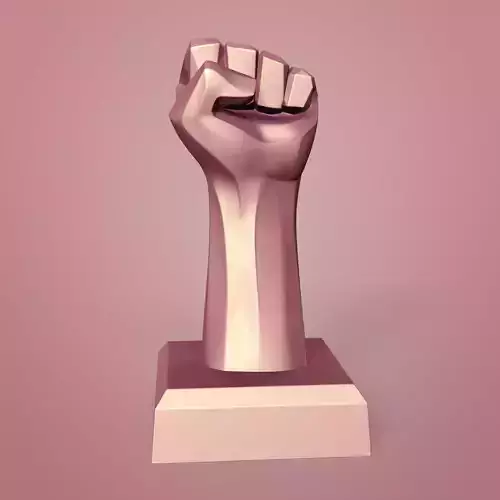 Abstract Hand Fist Figurine Statue 3D print model