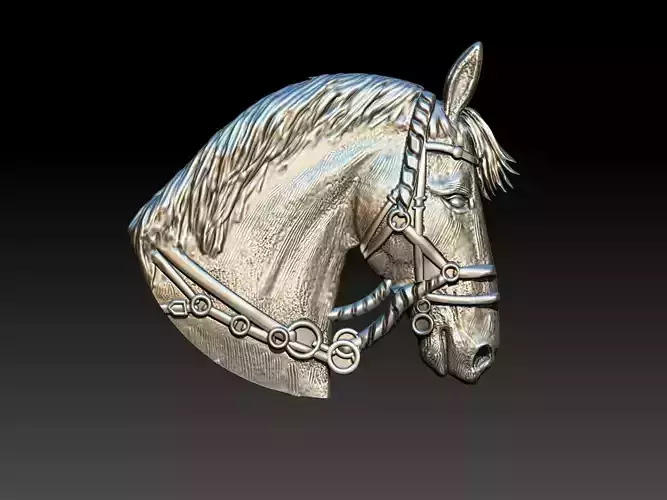 Horse Profile Head Pendant - Cavalo 3D print model