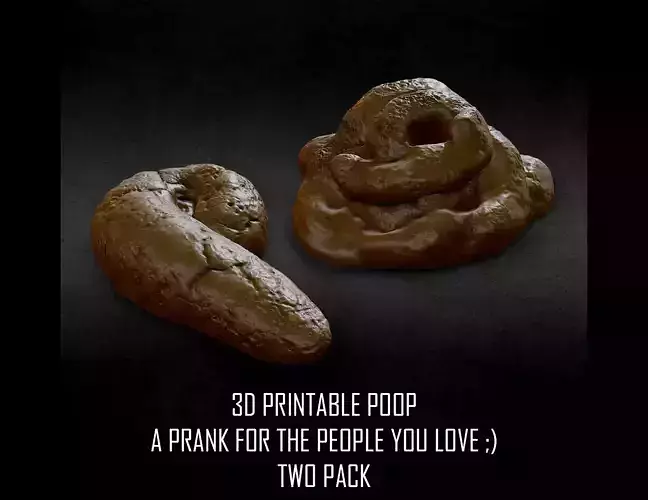 3D PRINTABLE POOP PRANK TWO PACK 3D print model