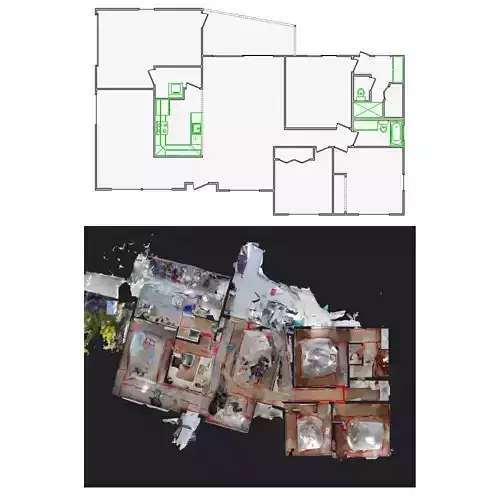 Distorted Matterport Sketch - 1001-2000 SF - Xactimate