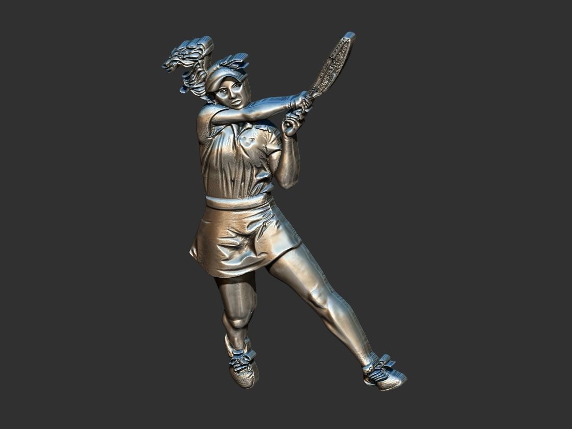 Female Tennis Player 3D print model_11