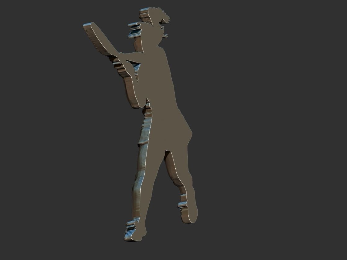 Female Tennis Player 3D print model_7