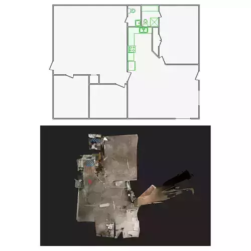 Distorted Matterport Sketch - 2001-4000 SF - Xactimate 3D model